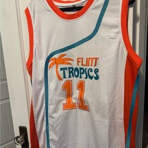 Kids Basketball Jersey - White and Orange